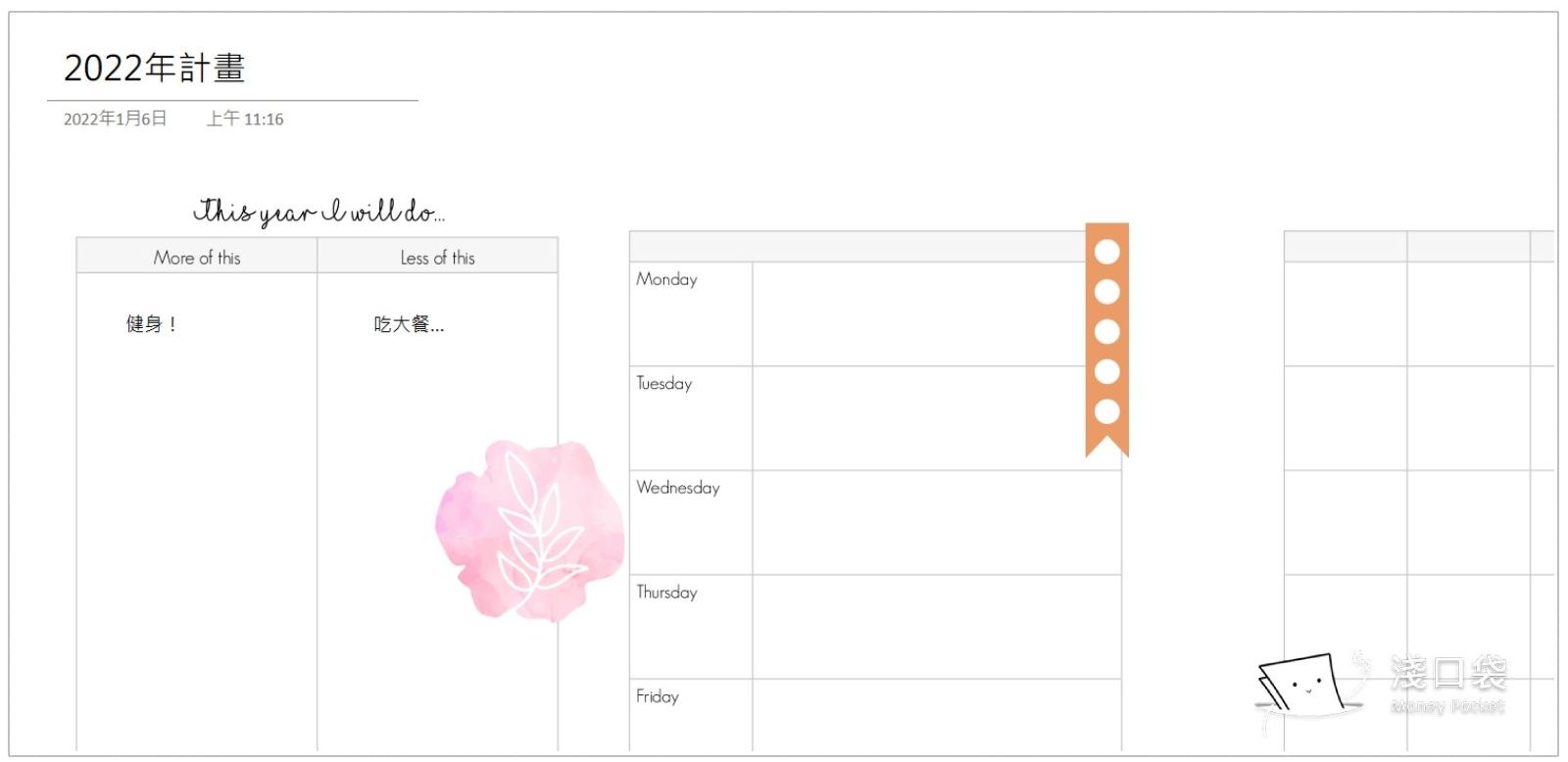 可以自己擺放素材,OneNote長得和別人不一樣