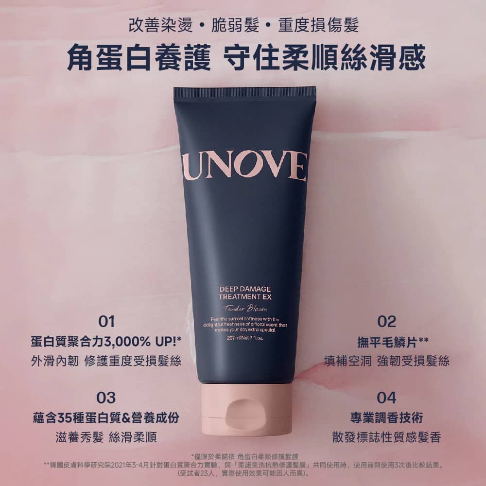 UNOVE角蛋白柔順修護髮膜